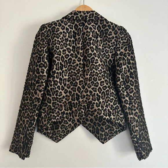 SMYTHE Anytime Leopard Jacquard blazer size: 4 - Picture 3 of 5